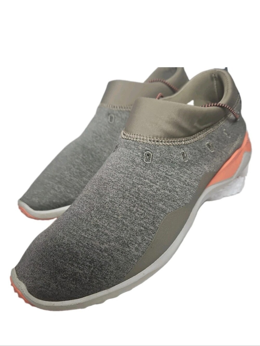 Merrell Cloud Moc Knit Slip-On Sneaker   Women 8.5 Gray/Orange Walk 515738[8A
